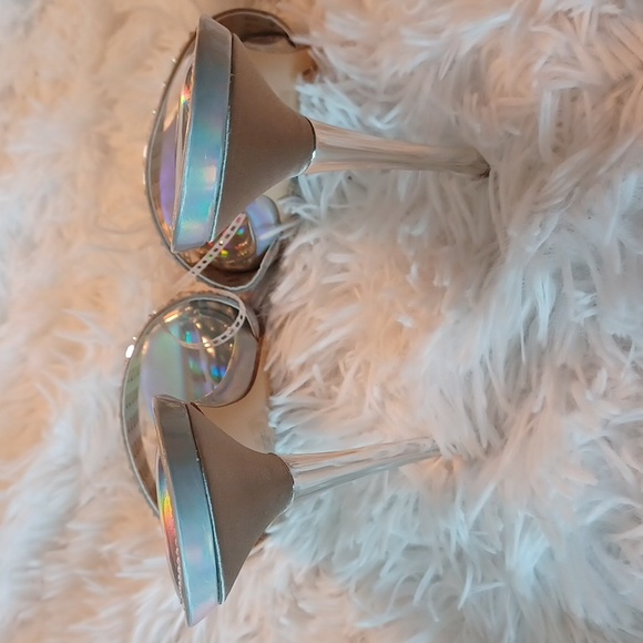 GUESS Mably Rhinestone Stiletto Dress Sandals Mules Sexy High Heels NEW SZ 10M - Picture 15 of 16